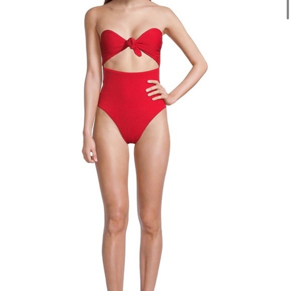 Veronica Beard One Piece Bethany Swimsuit Vintage Red